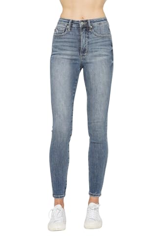 Judy Blue Women's High-Rise Tummy Control Contrast Wash Skinny Jeans