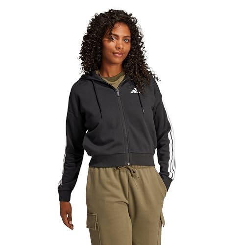 adidas Women's Essentials 3-Stripes French Terry Full-Zip Hoodie4