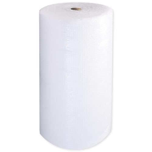 Globe Packaging 1000mm x 50m Extra Wide Bubble Wrap Roll - 1 Metre Wide Roll with Small Air Bubbles - Cushioning & Protection Packaging for Moving House Ecommerce and Storage