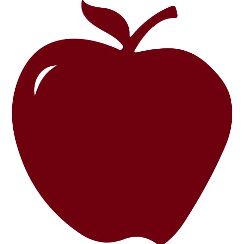 Decal Stickers of Green Apple (Burgundy) (Set of 2) Premium Waterproof Vinyl Decal Stickers for Laptop Smartphone Car Dirt Bike Wall Room Mason Jar Bathtub Door Skateboard Console - ANDstic726674RE