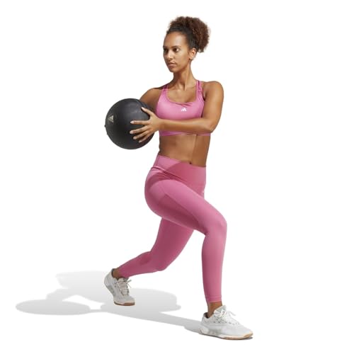 adidas Damen Workout Bra - Medium Support Pwrct Ms HIIT, Preloved Fuchsia, HR2884, SAC – Ansicht 5