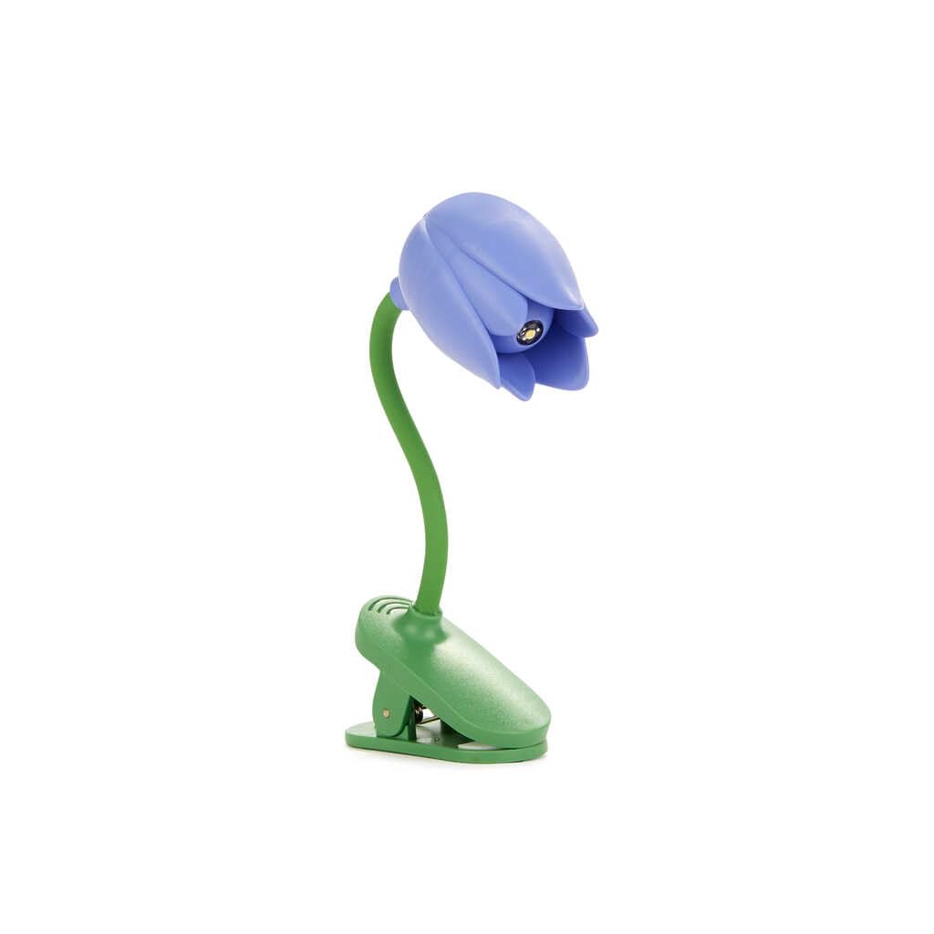 Balvi Lampada Flessibile con Clip a Forma di Tulipano per Lettura Colore Lilla