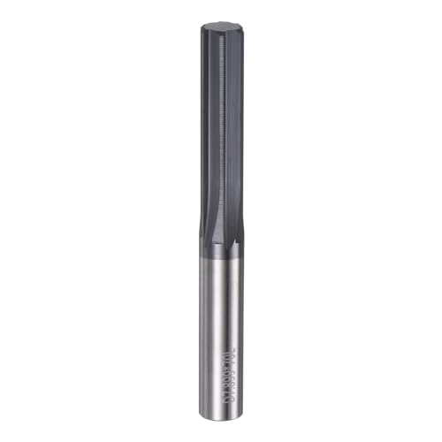 Image of sourcing map Carbide Chucking Reamer 0.311"(7.9mm) Dia Straight Flute Straight Shank Machine Reamer Tool for Metal and Lathes CNC Machining Centers, Black