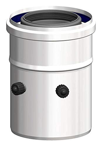 Preisvergleich Produktbild ATEC Abgas Kesselanschluss mit Messöffnung gerade DN 80 / 125 Abgasrohr