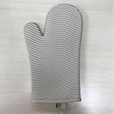YUTAT Silicone Oven Mitts,Waterproof Cooking Gloves with Soft Polyester Filling,Kitchen Potholder Set - Perfect for BBQ, Baking and Cooking,Khaki,2 Pcs Set