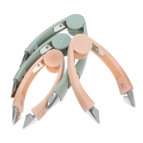 Mikikit 4 piezas Herramienta de Acero Inoxidable para Retirar Ojos de Piña y Eliminar Tallos de Juego de Multifuncional para Cocina Ligero y Duradero Incluye Unidades Color Piel y Verdes