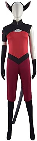 Catra Costume Kids She Ra Cosplay Uniform Dress Girls Shirt Skirt Full Set with Crown Mask Tail for Halloween