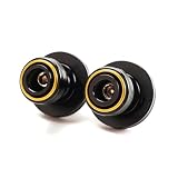 Aluminio CNC Diábolos M8 para Kawasaki Z400 Z500 Z 400 500 para Ninja 400 500 SE Tornillos Deslizantes para Basculante De Motocicleta para Soporte Trasero(Oro,B)