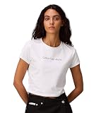 [カルバン クライン] Tシャツ - CKJ LOGO PRINT インスティテューショナルショートスリーブTシャツ 47AB817 M BRILLIANTWHITEYAA