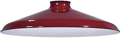 B&P Lamp® Red Industrial Style Metal Lampshade, 2 1/4 In Fitter, 12 In Diameter