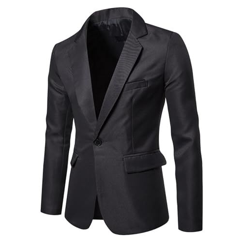 Mens Sport Coat and Blazers Business Casual Blazers for Men Oversized One Button Side Split Solid Color Suit Jacket3