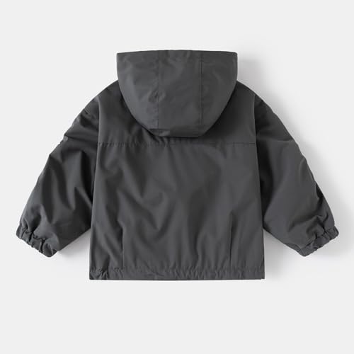 Kids Boys Hoodie Windbreaker Jacket Lightweight Windproof
