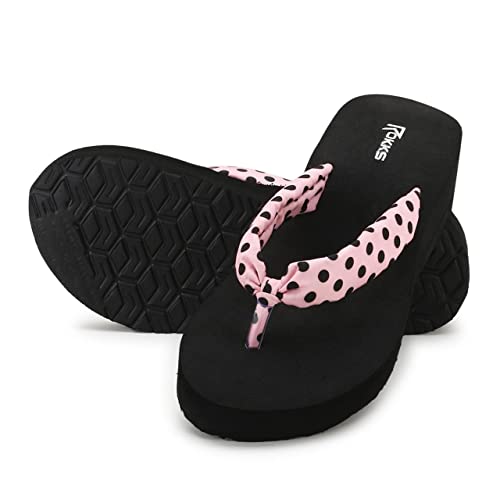 Image of ROKKS Woman's Fashionable Mid-Heel Sandals Flip-Flops Regular Wear Comfortable Slipper for Girls / Ladies(AE-Heel-031)