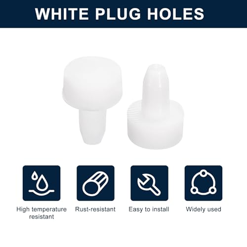 Image of uxcell 20 Pieces White Rubber Stopper, S2.7 Waterproof Plug Holes for 2.7mm / 0.11 inch Hole