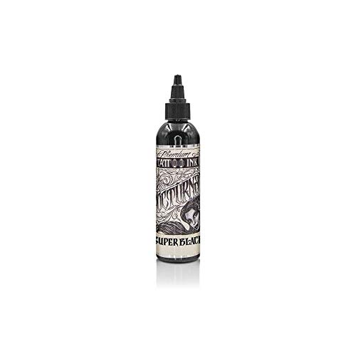 Super Black - Nocturnal Tattoo Ink - Pick Your Size 1oz, 2oz, 4oz, or 8oz Bottle-Super Black-Nocturnal-4oz