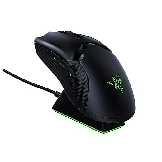 Razer Viper Ultimate con estación de carga - Ratón Gaming Inalámbrico (Ambidiestro, con 69 g de Peso, Cable Speedflex, Sensor Óptico 5G, RGB Chroma) Negro