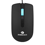 ZEBRONICS Juggle Wired Optical Mouse with 3 Buttons, High Precision, 1200 DPI, Works on Most Surfaces, USB Interface, 1m Cable Length