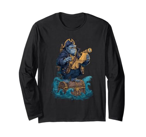 Gorilla Pirate Waves Aesthetic Gorilla Lover ����T�V���c