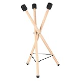 ibasenice Wooden Tongue Drum Holder Tripod Stand Floor Bracket for Hand Pan Drums Stable Support for Beginners and Professionals Lightweight Design for Easy Carrying and Storage