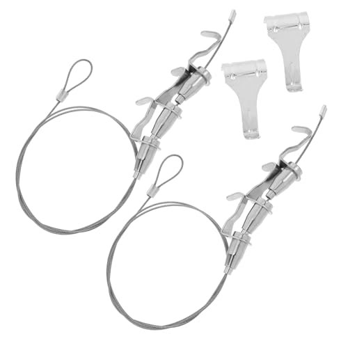 Gatuida Cable De Acero para Colgar Cuadros y Kit para Colgar Marcos Ajustable Arte 2 Unidades Color Plata Sistema Resistente y Versátil para Uso Hogar y Oficina Día a Día y Decoración