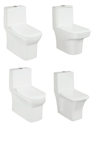 Western Toilet Floor Titans - 6D Syponic Toilet Pot for Bathroom With Flush Tank S-trap (Pack of 4)|Sanitary Ware (242-Sanitary Ware 4)