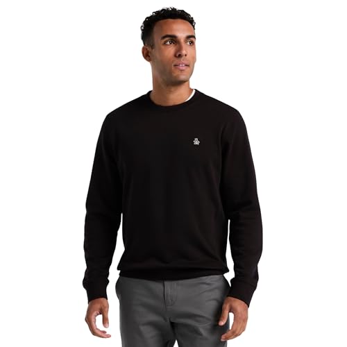 Original Penguin Fleece Crewneck Sweatshirt, M, True Black