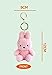MSGlobal Cute Plush Keychain for Bag, Backpack, About 5 Inches (Pink)