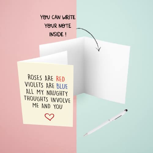 Cheerin Valentine's Day Cards For Him Or Her | Anniversary Card | Gifts For Him Or Her | Fun Gift Birthday Card For Husband Wife Boyfriend Girlfriend Men Women (Roses) #TOP2