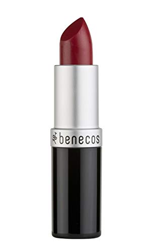 benecos Naturkosmetik - Lipstick - cremiges Finish | Natürlicher Lippenstift mit hochpigmentierter, intensiver Farbabgabe - pflegend für weiche Lippen | 4,5g | just red