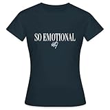 Spreadshirt Whitney Houston So Emotional avec Autographe Blanc T Shirt Femme, S, Marine