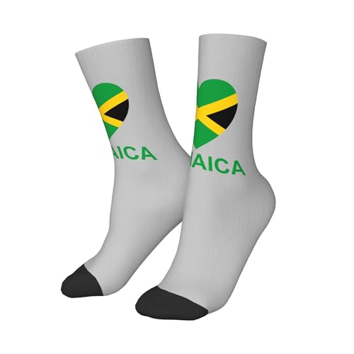 Tennissocken Ich Liebe Jamaika Funky Thermosocken Atmungsaktiv Trekkingsocken Für Fußball Laufe Damen 40Cm
