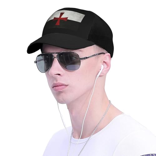 Symbol of The Knights Templar Unisex Classic Adjustable Curved Brim Baseball Cap, Trucker Hat4