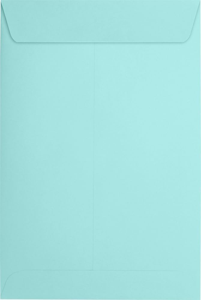 LUXPaper 6 x 9 Open End Envelopes | Peel & Press | Seafoam Blue | 80lb. Text | 50 Qty