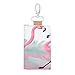 RLDOBOFE Love Flamingo Leather Key Case,Fashionable Credit Card Holder Slim Multi Card Keychain Pouch Travel Portable Keychain Wallet
