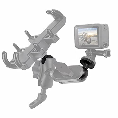 Image of 25mm / 1 inch Ball Alloy 1'' Ball Adapter with 1 /4 inch-20 Threaded Stud for Action Camera & Camcorder Compatible with RAM Mounts B Size Double Socket Arm