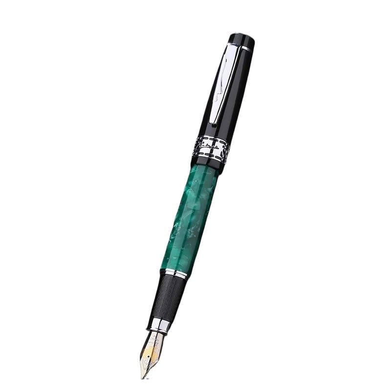 Stylo-plume marbré pointe moyenne vert jade résolvant la fatigue d'écriture