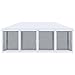 Outsunny 10' x 20' Pop Up Canopy Tent with Netting, Heavy Duty Large Party Tent, Instant Sun Shelter with Carry Bag for Backyard Garden Patio, Cream White