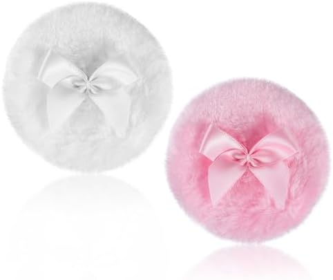 2 PCS Powder Puff for Women, Soft Makeup Powder Puffs, Loose Powder Puff for Face and Body, Gentle Setting Powder Applicator, Travel-Friendly 90x30mm Beauty Blender Sponge