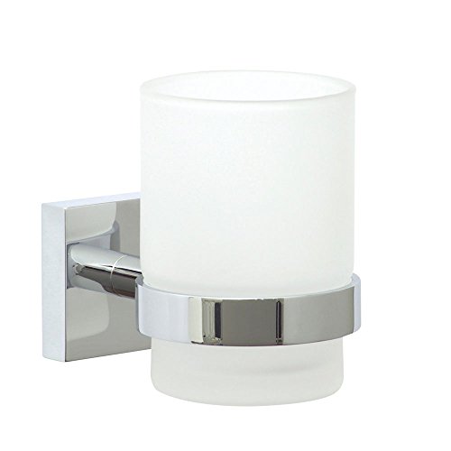 Preisvergleich Produktbild Sanifri 470010272 Quad Mundglashalter, chrom, inkl. nie wieder bohren - Befestigungstechnik