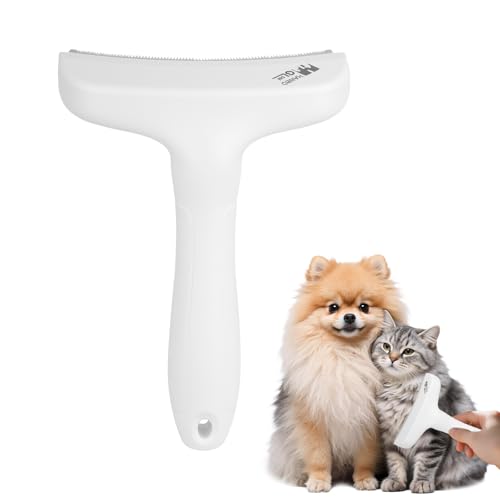 Cat Brush Pet Hair Remover dog brush Deshedding Brushes for Undercoat Cat Hair Brushes for Shedding Cats Grooming Brush for Dogs Cat Shedding Short Haired Cats Dog Comb (White)