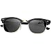 Semi Rimless Polarized Sunglasses for Women Men, Unisex Sunglasses with Half Frame - Matte Black Gold