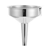 ERINGOGO Embudo de Acero Inoxidable Boca Ancha 10 CM Filtro para Transferencia de Líquidos y Aceites Embudo Práctico y Dispensador para Cocina y Uso Casero