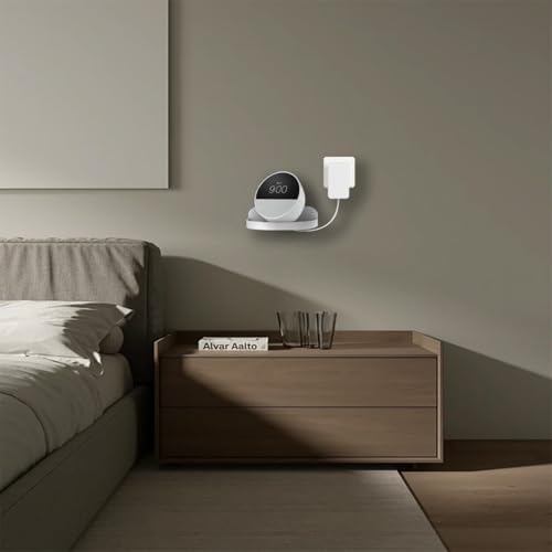Fixation murale Echo Dot 5 blanche pour cuisine et chambre connectée