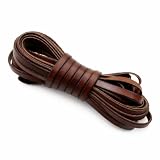 5m× 5mm Echtes Rindsleder Flach Vintage Braun,Lederband Flach 5mm