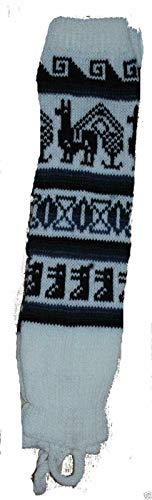 Terrapin Trading Ltd Flippige helle Peruvian Alpaca Wolle Warm 80S 70er Winter-Wolle-Stulpen Beinwärmer Cover