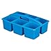 Really Good Stuff Six-Equal-Compartment Caddies - 6 Pack - Classroom Table Caddies - Assorted Colors Portable Plastic Storage Classroom Caddy for Easy Storage of Small Items