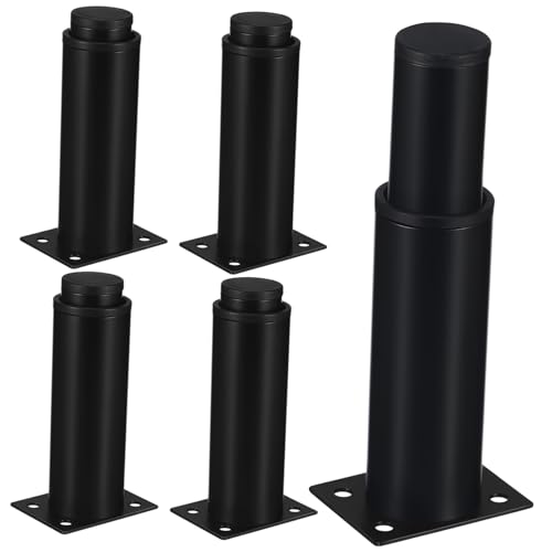 Meubles Réglables Acier Noir Pied de Lit Canapé Table Support Stable - 2