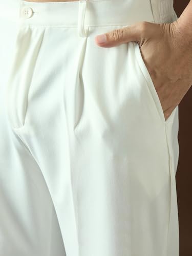 Image of Men'S Casual Regular Korean Pant | Solid Traditional Pant for Kurta | Festive, Wedding