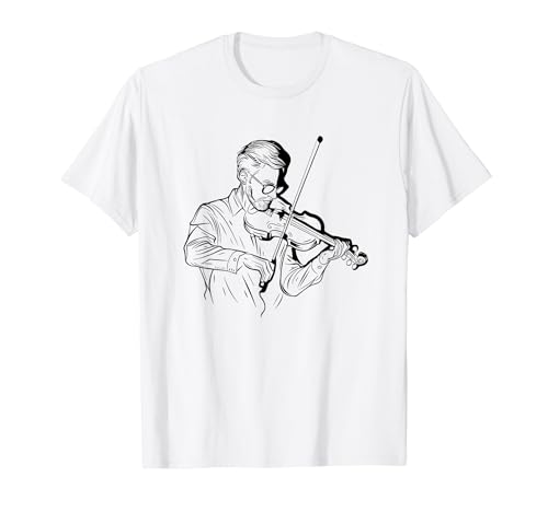 Geiger Skizze Geigenunterricht für Jungen T-Shirt