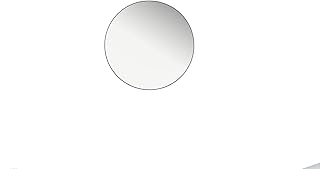 LIFA LIVING Specchio Rotondo, Specchio da Parete Nero, Specchio Bagno, Camera da Letto, Corridoio Specchio Tondo Minimalista, 50 x 0.3 x 50 cm (L x A x P)